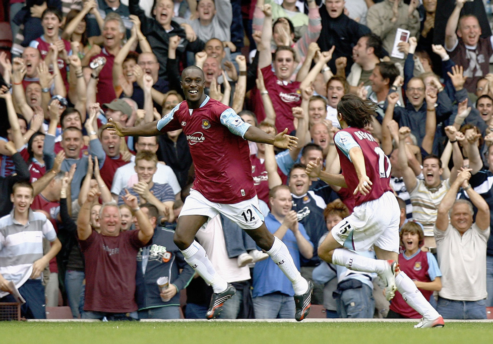 Carlton Cole celebrates scoring against Charlton