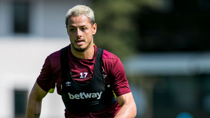 Chicharito in training in Kitzbuhel