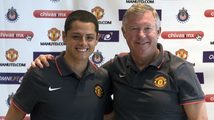 Chicharito and Sir Alex Ferguson