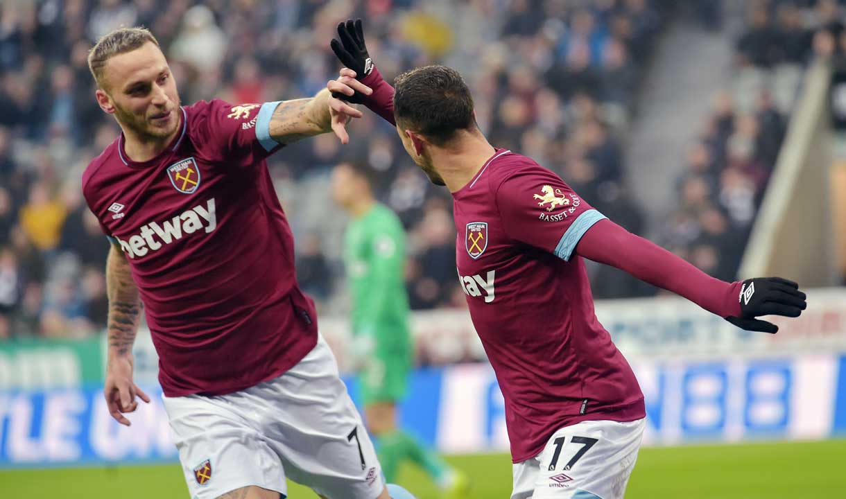 Chicharito and Marko Arnautovic