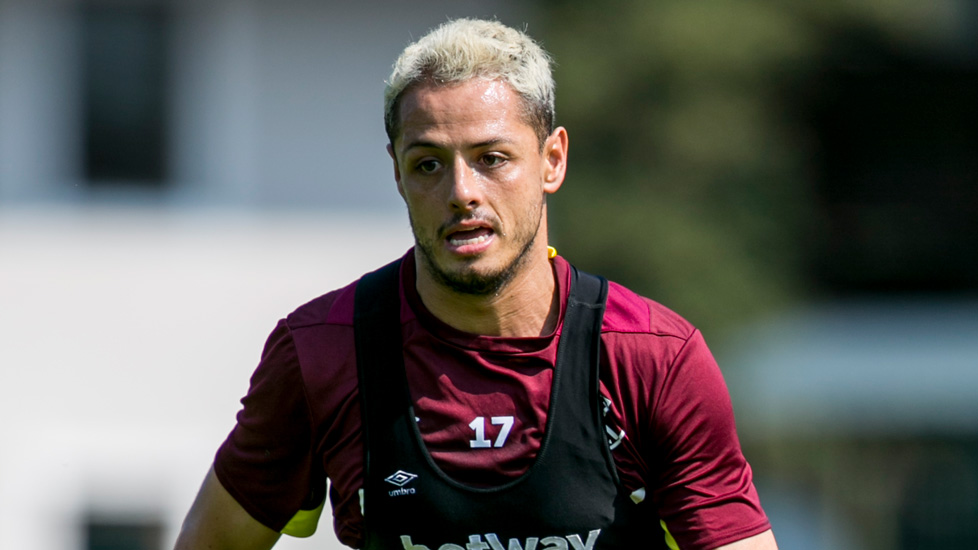 Chicharito in training