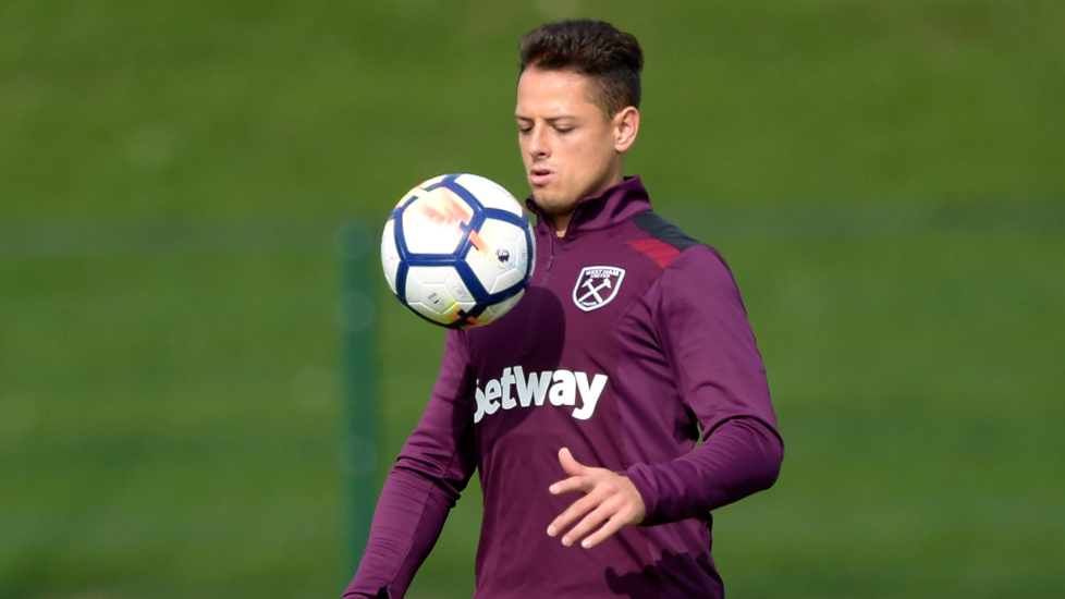 Chicharito in training