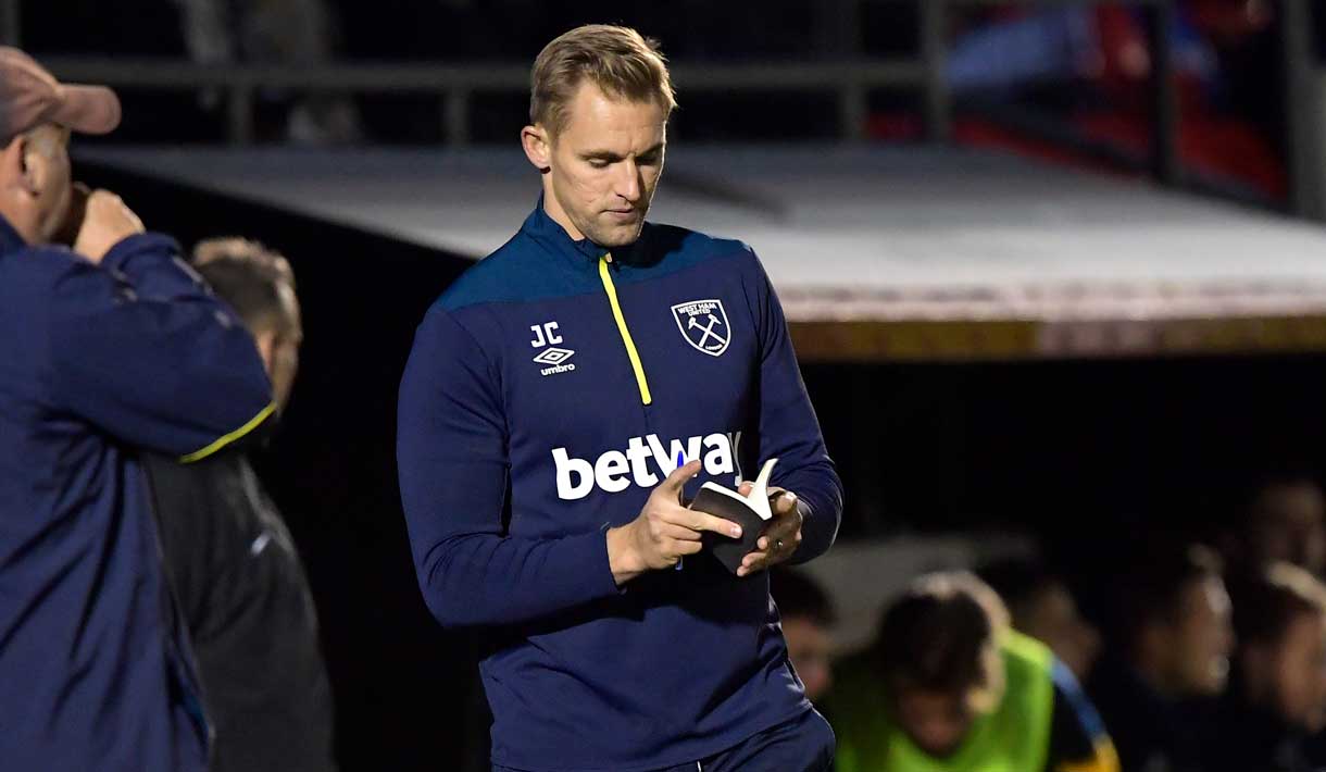 Jack Collison coaching the U18s