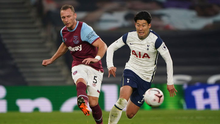 Vladimir Coufal in action against Spurs