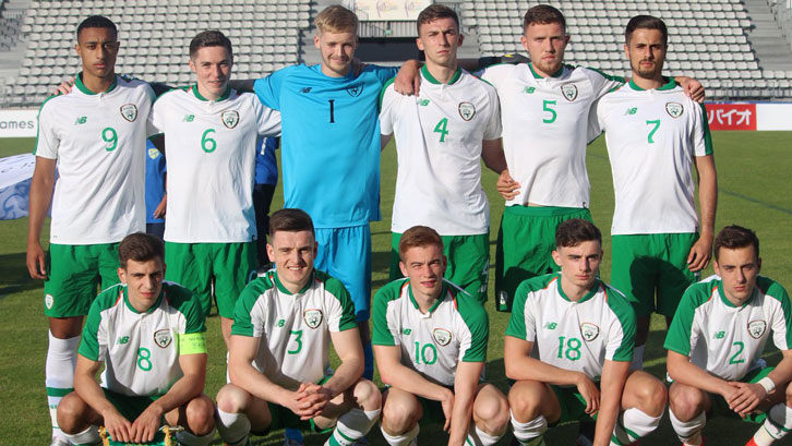 Conor Coventry in action for Ireland U21s