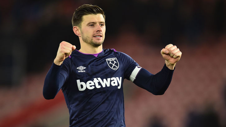 Aaron Cresswell celebrates at Southampton