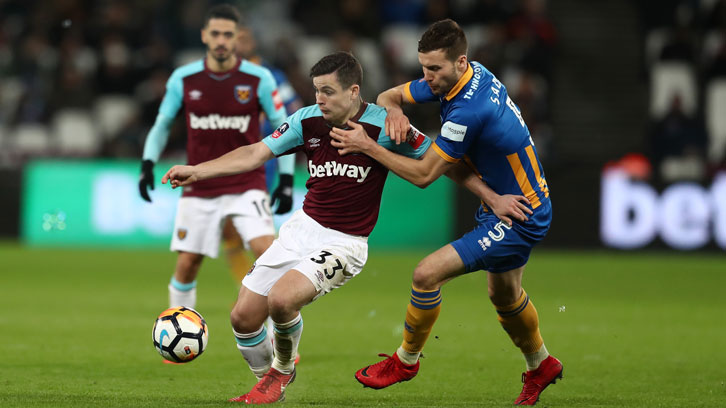 Josh Cullen impressed in the two Emirates FA Cup ties with Shrewsbury Town