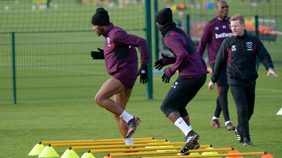 Nick Davies on the training ground