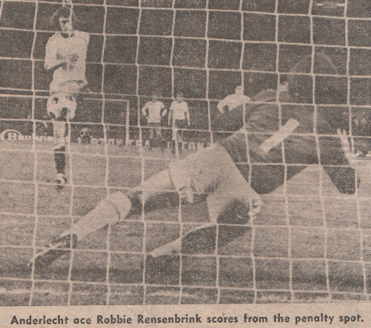 Mervyn Day in action in the 1976 European Cup Winners' Cup final