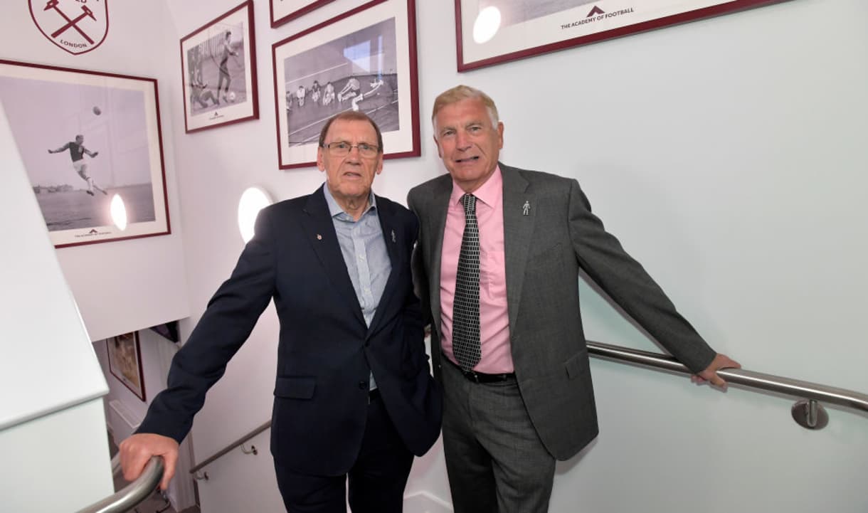 Brian Dear with Sir Trevor Brooking