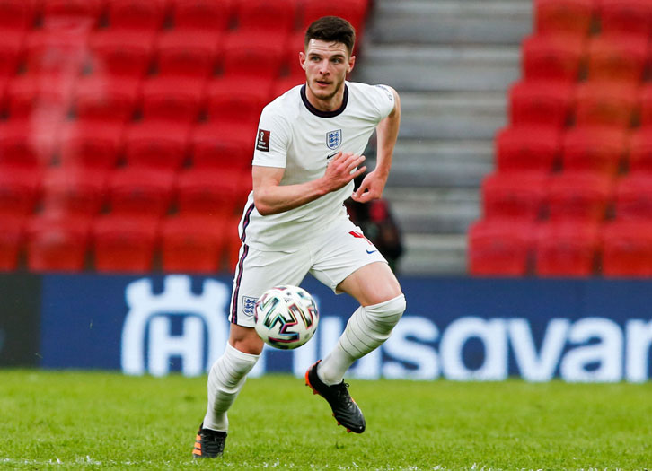 Declan Rice in action for England