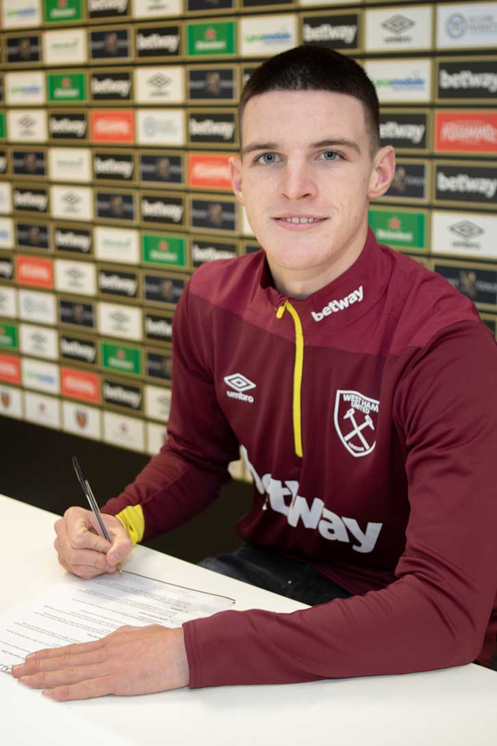 Declan Rice has signed a new long-term contract until June 2024