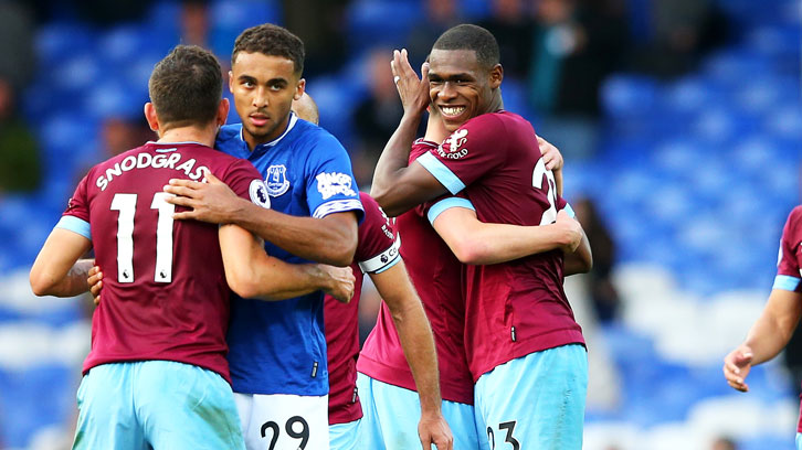 Issa Diop celebrates victory at Everton in September