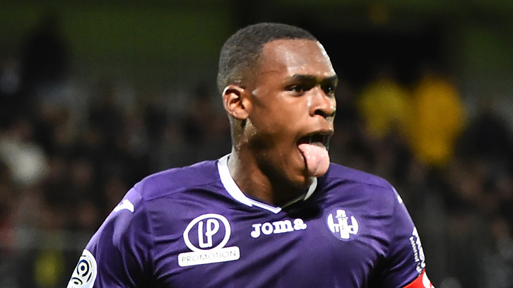 Issa Diop celebrates scoring for Toulouse
