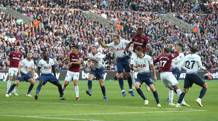 Issa Diop sent a second-half header wide of the Tottenham goal
