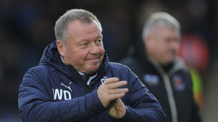 Former West Ham United coach Wally Downes took over as AFC Wimbledon manager in December