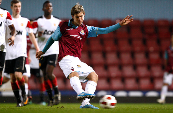 Dylan in FA Youth Cup action against Manchester United in 2011