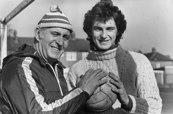 Ernie Gregory pictured as a coach with Mervyn Day