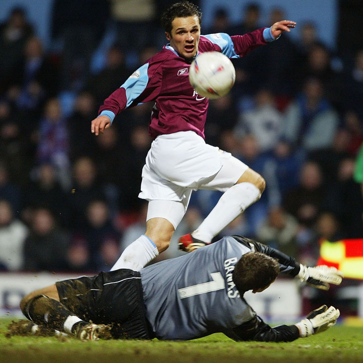 Matty Etherington completes his hat-trick against Wimbledon in March 2004