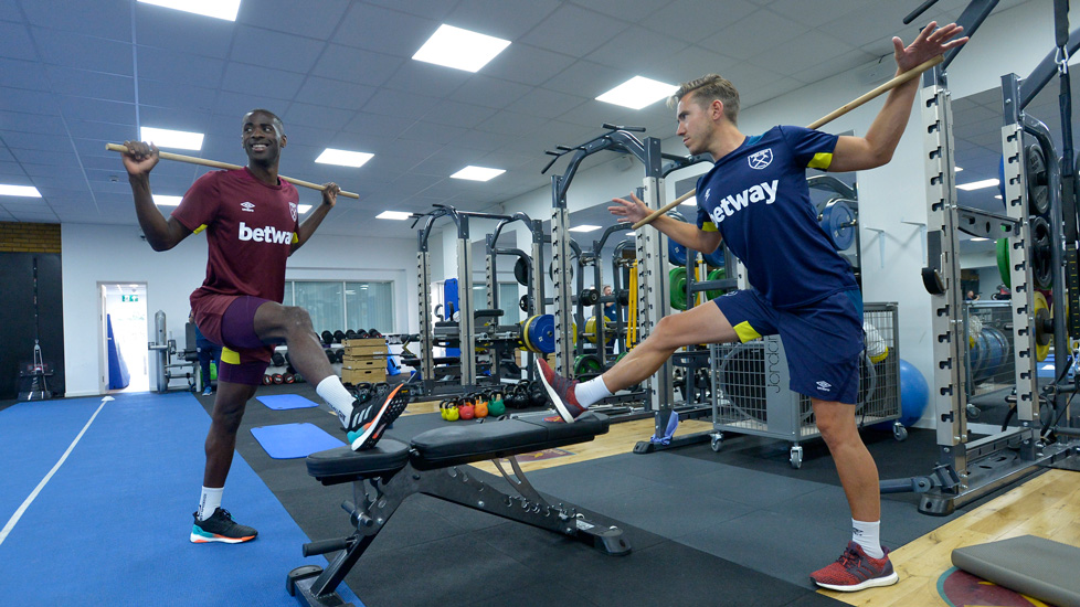 Josh Ewens with Pedro Obiang