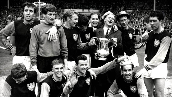 West Ham United celebrate FA Cup glory in 1964
