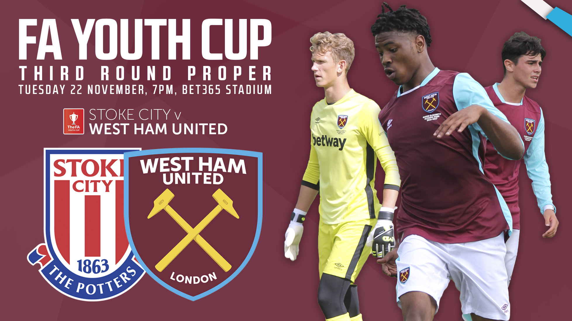 FA Youth Cup 3rd Round - Stoke City v West Ham United