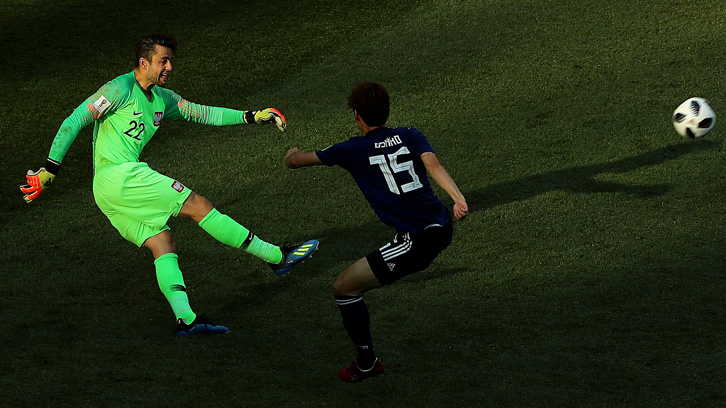 Lukasz Fabianski in action against Japan