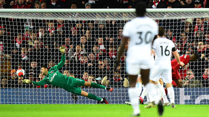 Lukasz Fabianski at Anfield