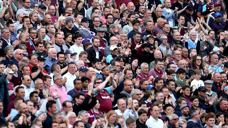 West Ham United supporters at London Stadium