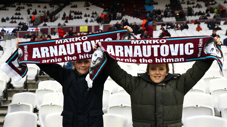 Young supporters at London Stadium
