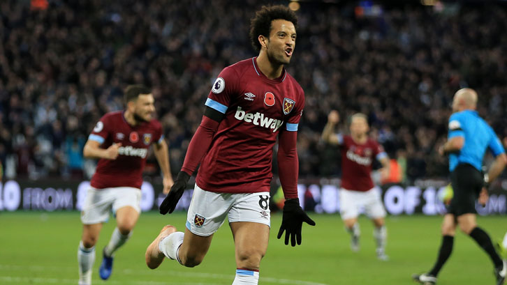 Felipe Anderson celebrates