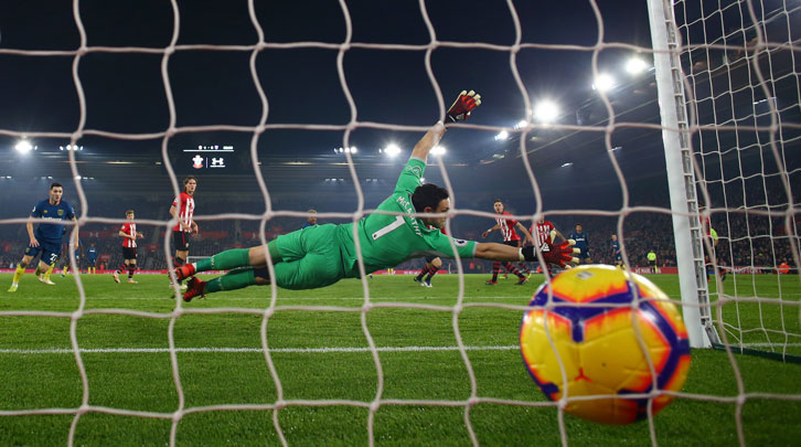 Felipe Anderson's equalising goal flies past Southampton goalkeeper Alex McCarthy