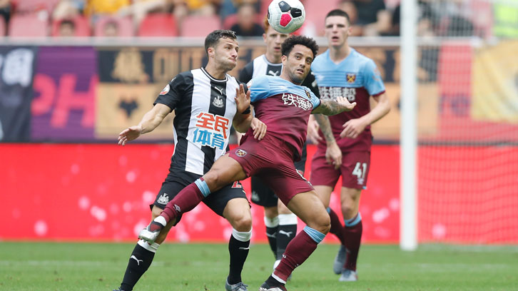 Felipe Anderson in action in Shanghai