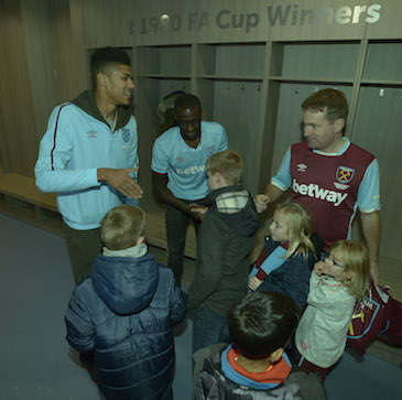 Fletcher and Obiang in dressing room