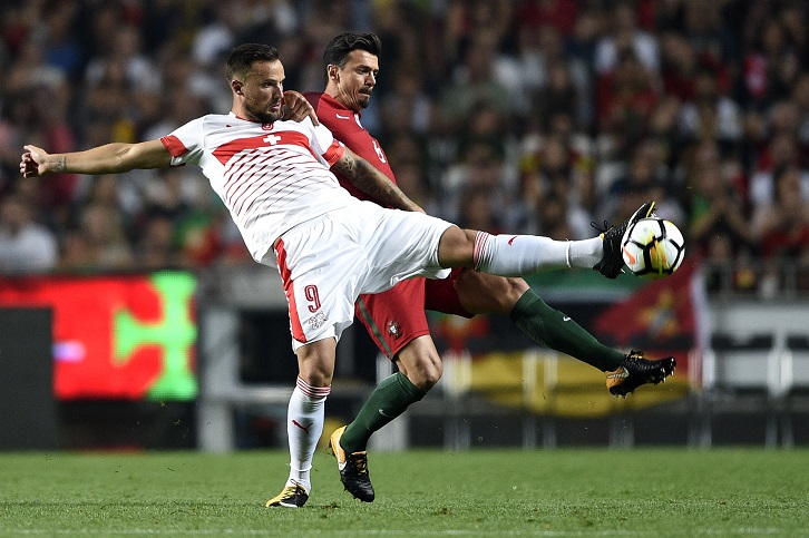 Jose Fonte in action against Switzerland on Tuesday evening
