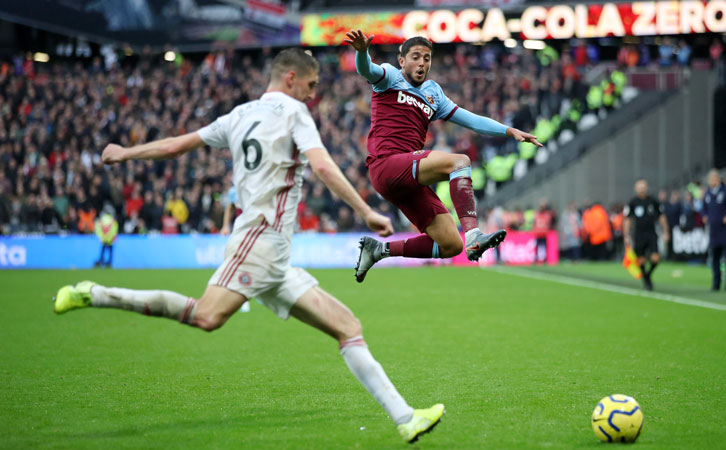Pablo Fornals in action against Crystal Palace at London Stadium