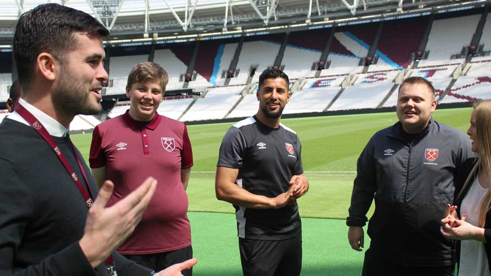 West Ham United Foundation degree students at London Stadium