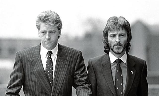 Frank McAvennie with his agent Bill McMurdo, who brokered his move to West Ham United