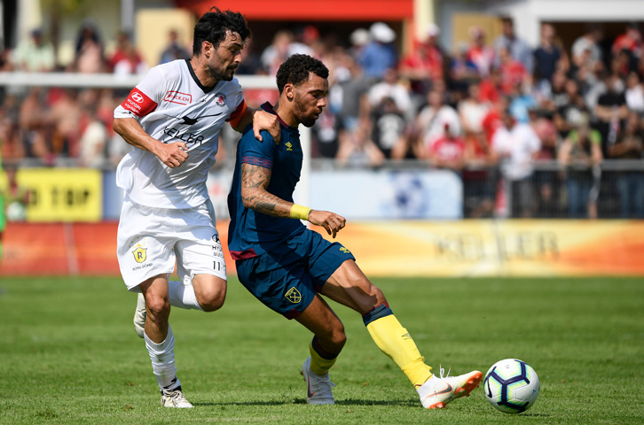 Ryan Fredericks made his West Ham United debut at FC Winterthur