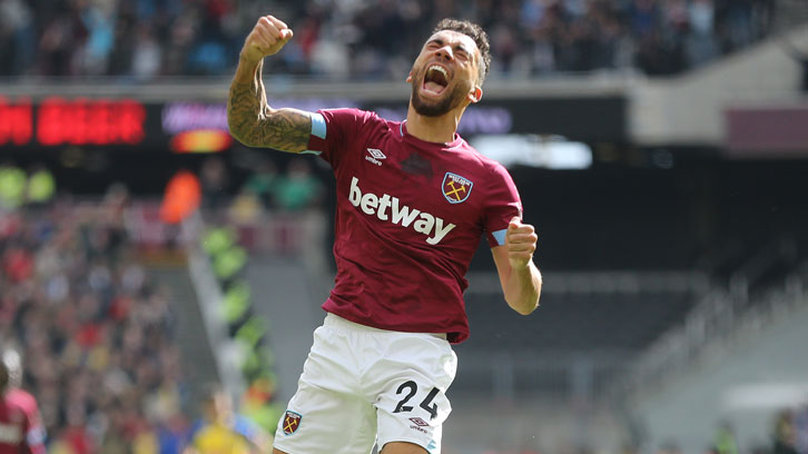 Ryan Fredericks celebrates scoring against Southampton