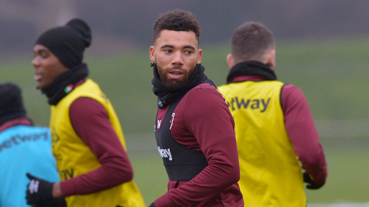 Ryan Fredericks in training at Rush Green