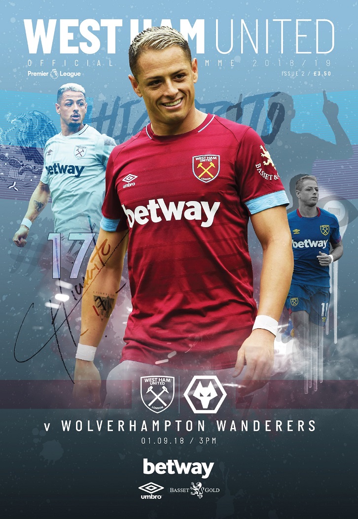 Official Programme cover versus Wolverhampton Wanderers