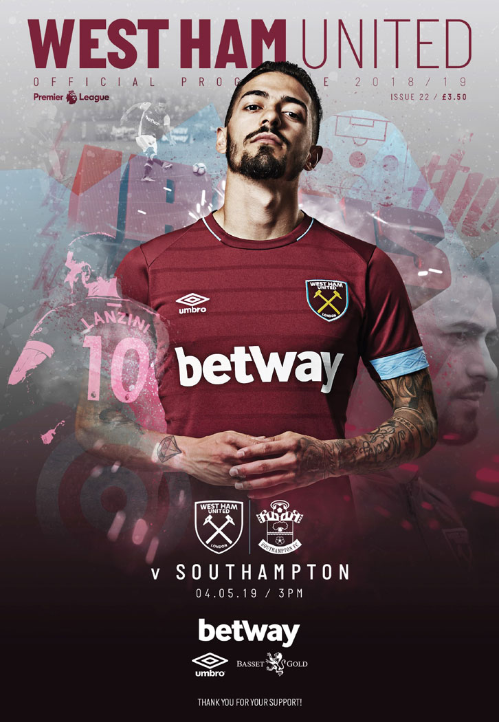 Official Programme cover versus Southampton