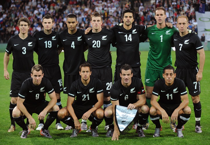 Winston Reid and Chris Wood line up for New Zealand at the 2010 FIFA World Cup finals