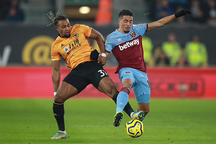Pablo Fornals tussles with Adama Traore
