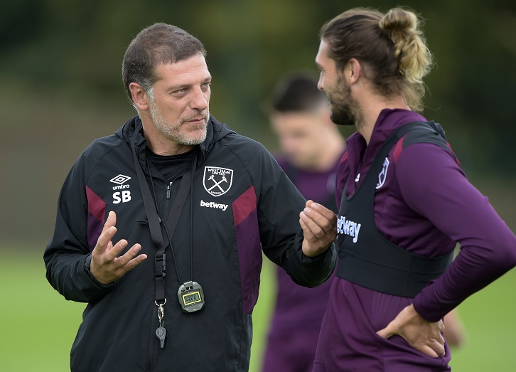 Slaven Bilic and Andy Carroll