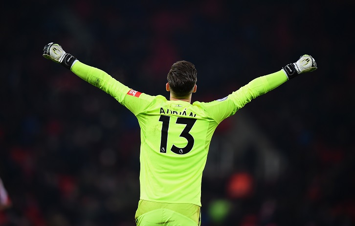 Adrian celebrates victory at Stoke City