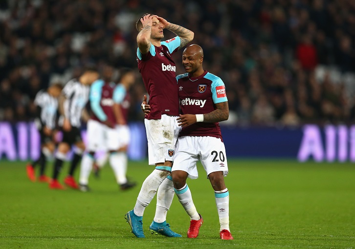 Andre Ayew and Marko Arnautovic