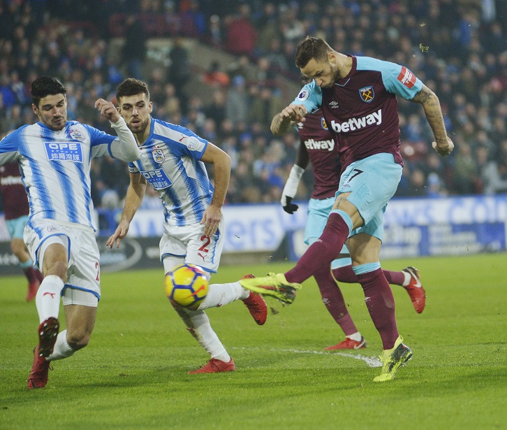 Marko Arnautovic scores at Huddersfield Town