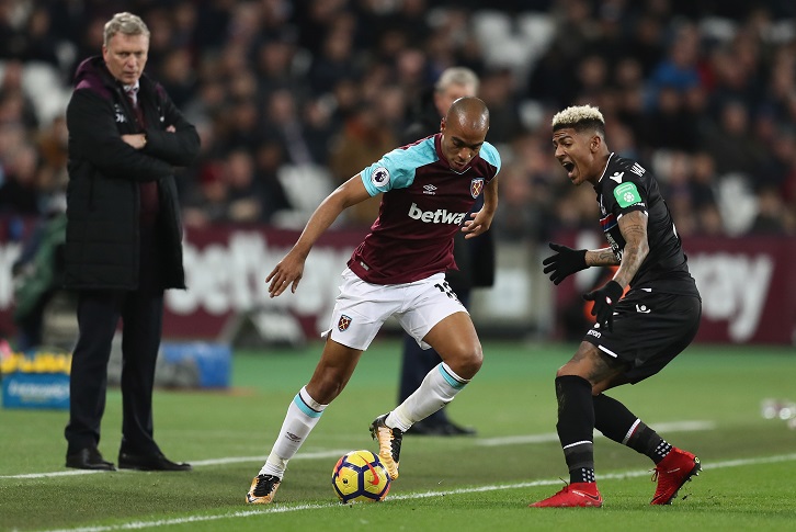 Manager David Moyes watches Joao Mario in action against Crystal Palace